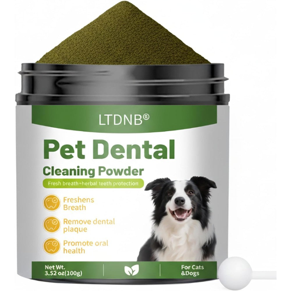 LTDNB Dog Dental Powder Meat Flavored Teeth Cleaning Powder For Plaque And Tartar Removal 100g