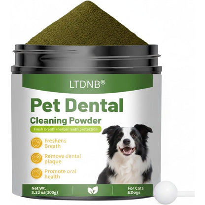 LTDNB Dog Dental Powder Meat Flavored Teeth Cleaning Powder For Plaque And Tartar Removal 100g