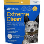 Ark Naturals Extreme Clean Brushless Toothpaste For Large Breeds 18 Ounce Bag Long Lasting Dental Chew With Toothpaste Center