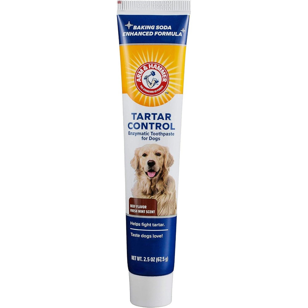 Arm And Hammer For Pets Tartar Control Enzymatic Dog Toothpaste Beef Flavor 2.5 Ounces For Plaque And Tartar Buildup Reduction