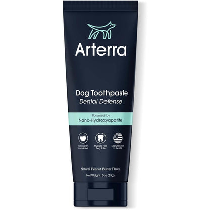 Arterra Pet Science Remineralizing Dog Toothpaste With Nano-Hydroxyapatite For Enamel Repair And Tartar Removal 3 Ounces