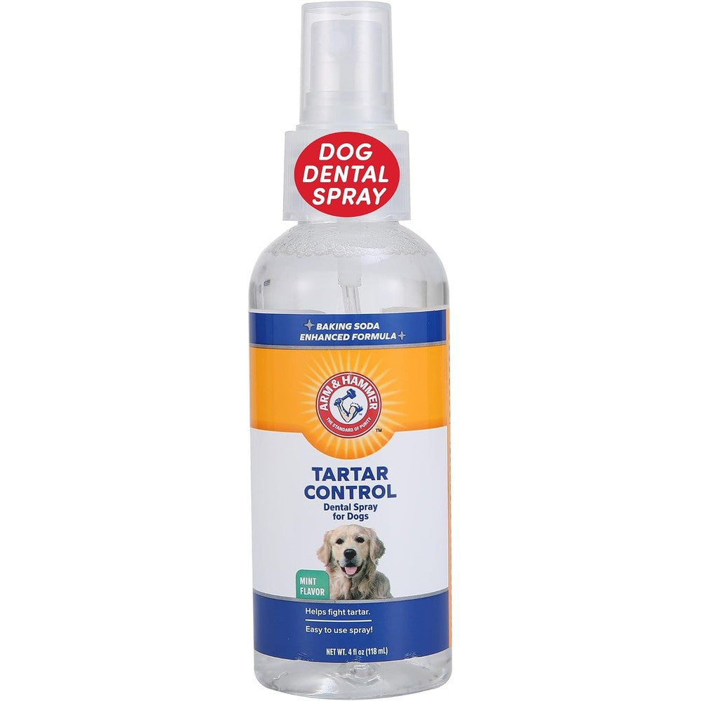 Arm And Hammer Tartar Control Dental Spray For Dogs Mint Flavor Brushless Teeth Cleaning And Breath Freshener 4 Fluid Ounce