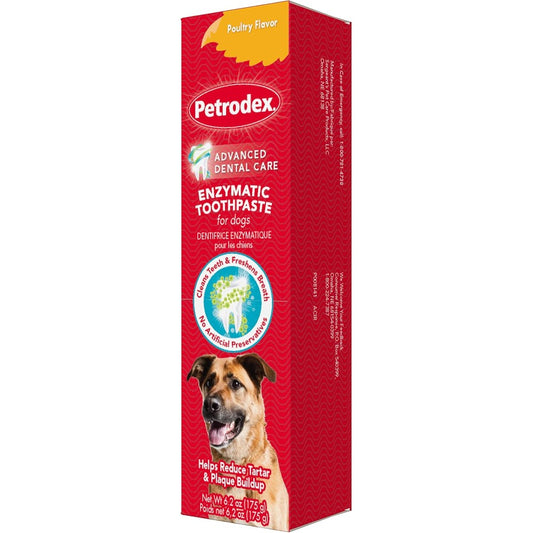 Petrodex Enzymatic Toothpaste For Dogs And Puppies Poultry Flavor 6.2 Ounces Dental Care Formula