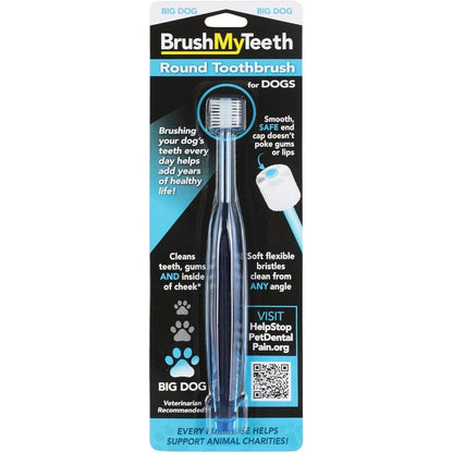 Brush My Teeth Big Dog Toothbrush With Rounded Brush Head And Soft Flexible Bristles For Large Breed Dogs And Puppies Dental Care