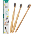 H&H Pets Bamboo Toothbrush Set For Dogs And Cats, Ultra Soft Bristles And Biodegradable Wooden Toothbrush For Pet Dental Care, Large, 3 Count Pack