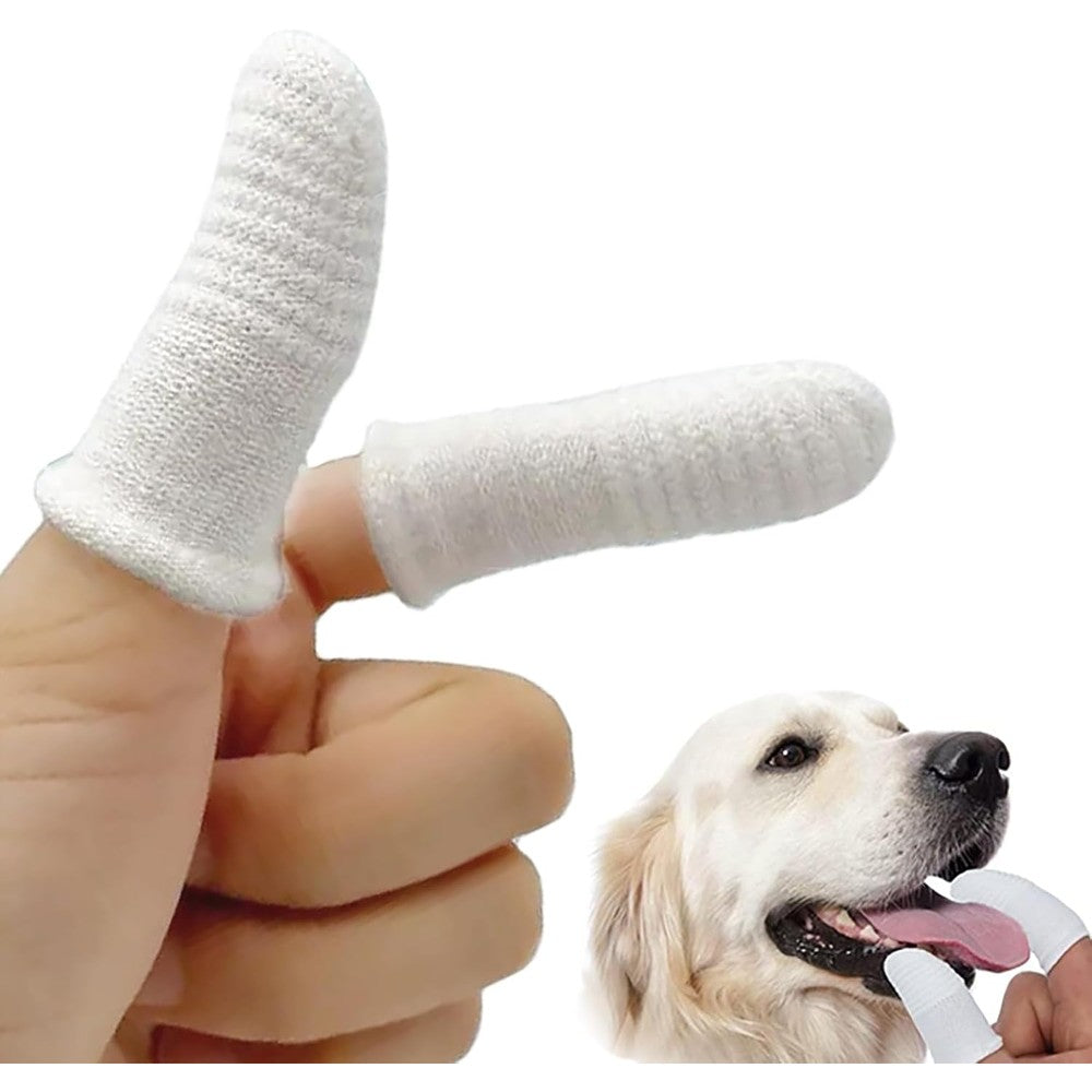 Pet Republique Soft Fabric Finger Toothbrush Kit For Dogs And Cats Washable And Reusable 6 Count