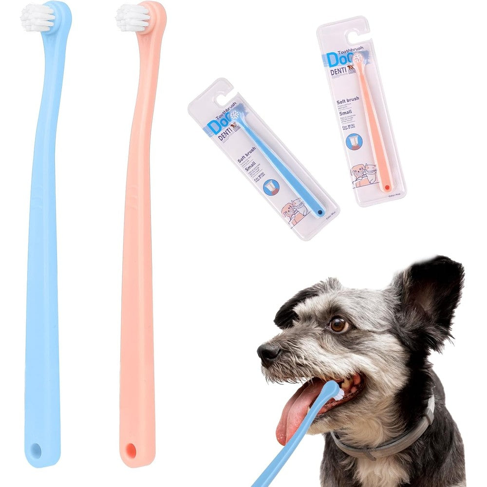 Salbsever 2 Pack Dog And Cat Toothbrush Kit With Mini Head Soft Bristles For Small Pets And Puppies
