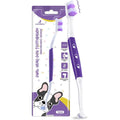 Vvhomife Dual Head Dog Toothbrush For Medium And Large Dogs With 60 Degree Curved Wavy Bristles And Ergonomic Purple Handle For Dental Care