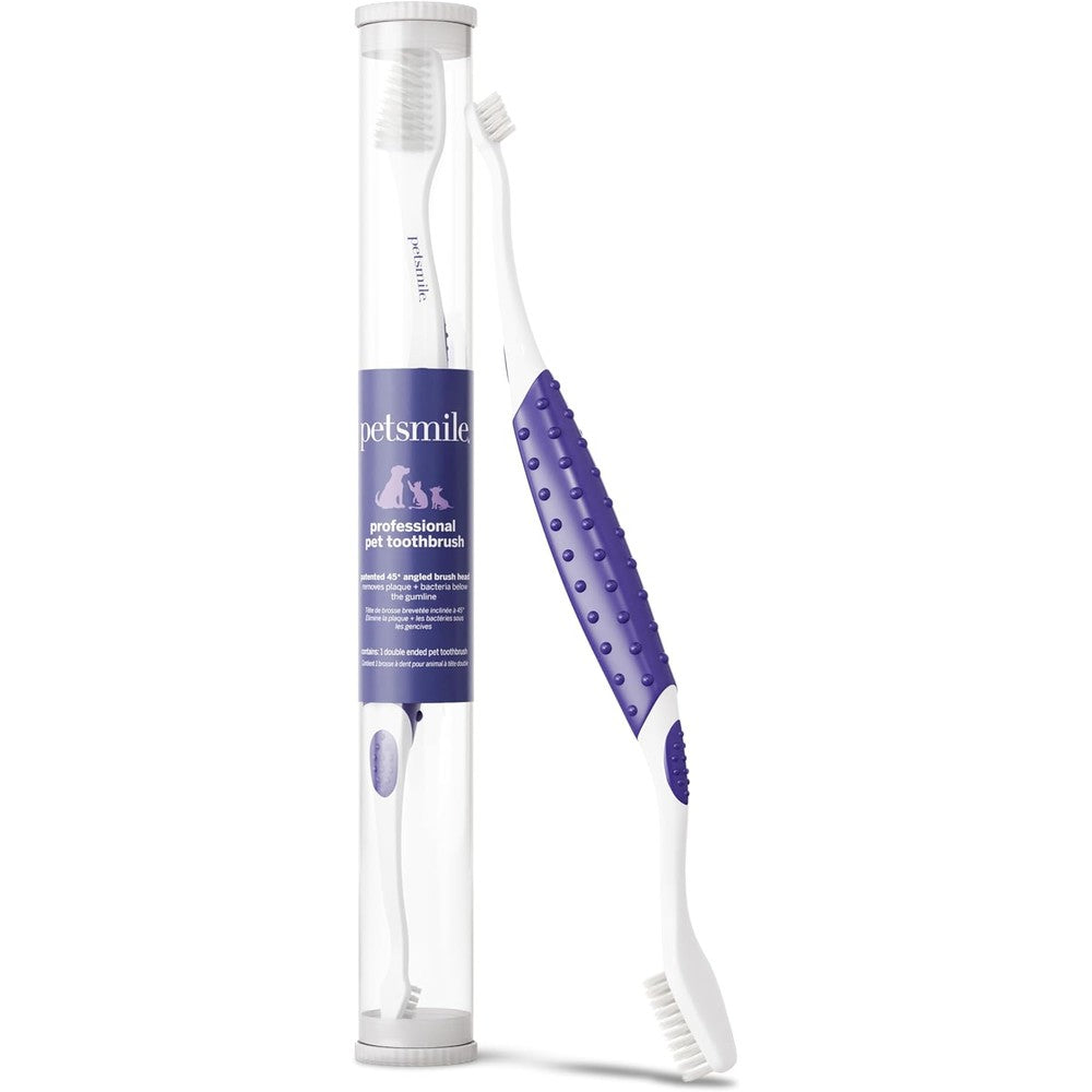 Petsmile Professional Pet Toothbrush With Patented 45 Degree Angled Head For Cats And Dogs Dental Care