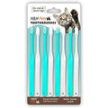 H&H Pets Small Dog And Cat Toothbrush For Extra Small Breeds Soft Bristle Pet Dental Care Kit Cyan And White Handles 8 Count Pack
