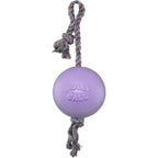 Jolly Pets Romp-n-Roll Rope and Ball Interactive Dog Toy For Large Breeds Light Purple Scented Grape Large Eight Inches