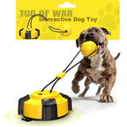 Wulwulth Interactive Dog Toys Tug Of War Heavy Duty Suction Cup Dog Chew Toy For Aggressive Chewers Puppy Teething Puzzle Rope Toy Yellow And Black