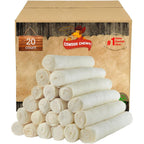 Cowdog Chews Retriever Roll 9 to 10 Inch All Natural Rawhide Dog Treat Bone Collagen Rich Long Lasting Dental Chew For All Dog Breeds Pack Of 15