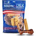 Pet Factory 100% Made in USA Beefhide Assorted Bones and Rolls Dog Chew Treats Beef and Chicken Flavor 10 Count