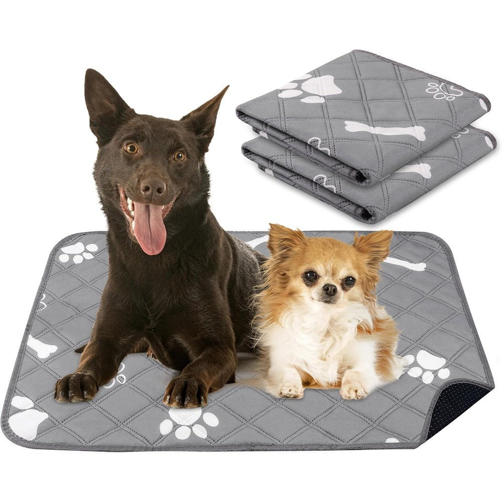 PatiencET Washable Pee Pads For Dogs 18 Inch By 24 Inch Reusable Puppy Training Mats With Waterproof Leakproof Bottom For Housebreaking Incontinence