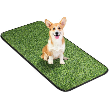 InwodiTeki Artificial Grass Mat For Dogs 15.7 Inch By 31.5 Inch Fake Grass Pee Pad For Pet Potty Training And Indoor Outdoor Use