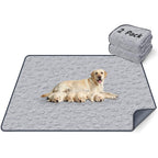 Loobani Washable Pee Pads For Dogs 36 Inches By 48 Inches 2 Pack Extra Large Whelping Mats For Floor And Playpen In Gray