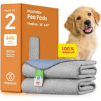 Improvia Reusable Puppy Pad Waterproof Extra Absorbent Washable Training Mat For Dogs And Whelping Paws And Hearts Medium 36 Inch By 41 Inch