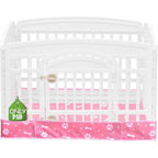 Thinmuhand Dog Playpen Mesh Bottom Pad Fits 36 Inch 4 Panel Exercise Pet Playpen Waterproof Puppy Crate Mat Pink