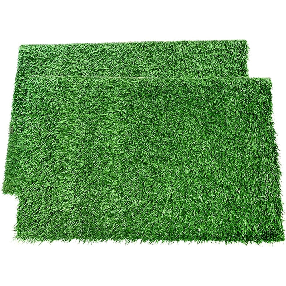 Loobani Dog Grass Pee Pads Artificial Turf Mat For Puppy Potty Training Indoor Outdoor Use Set Of Two 14 Inch By 18 Inch