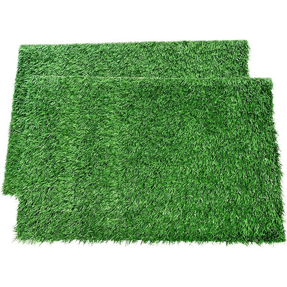 Loobani Dog Grass Pee Pads Artificial Turf Mat For Puppy Potty Training Indoor Outdoor Use Set Of Two 14 Inch By 18 Inch