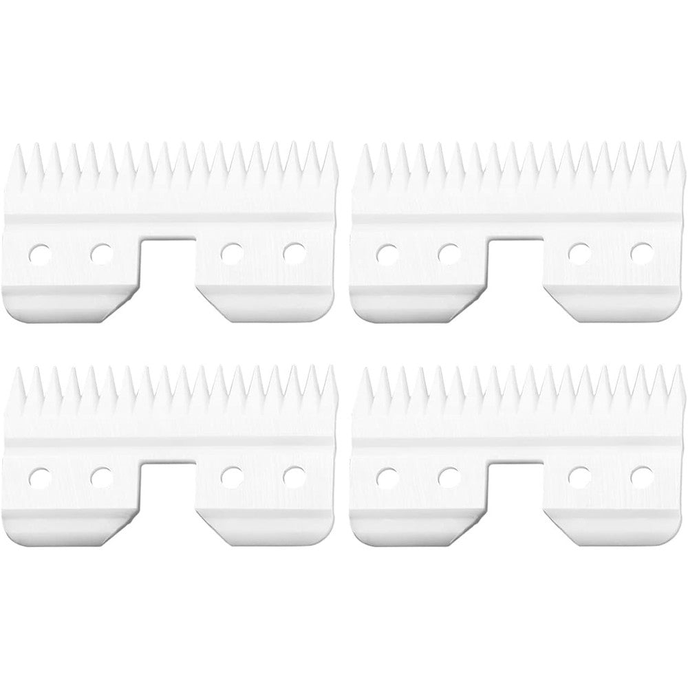 VRMETA Fast Feed Ceramic Blades Replacement Moving Cutters For Detachable Hair Clippers Four Pack