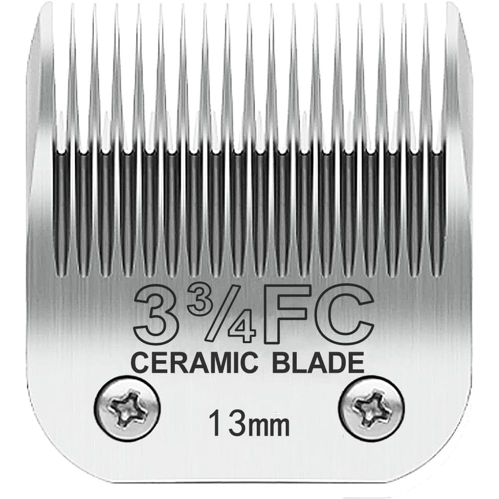 TRAH 3-3/4FC Dog Grooming Clipper Replacement Blade Detachable Ceramic Cutter 440C Stainless Steel One Half Inch Cut Length 13 Millimeter Silver