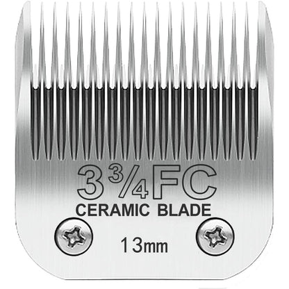 TRAH 3-3/4FC Dog Grooming Clipper Replacement Blade Detachable Ceramic Cutter 440C Stainless Steel One Half Inch Cut Length 13 Millimeter Silver