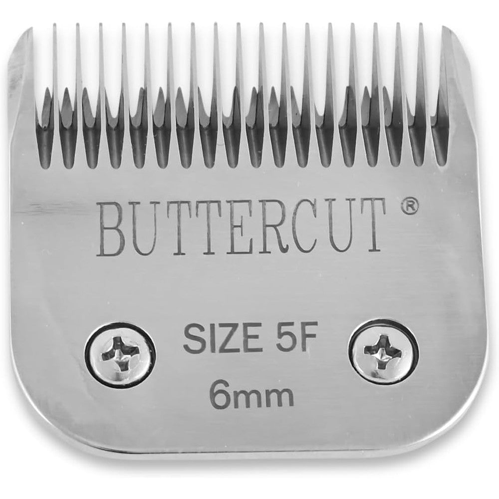 Geib Buttercut Stainless Steel Professional Dog Clipper Blade For Smooth Grooming Finishing Cut Size Number 5F One Fourth Inch Cut Length Red