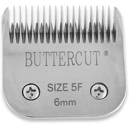 Geib Buttercut Stainless Steel Professional Dog Clipper Blade For Smooth Grooming Finishing Cut Size Number 5F One Fourth Inch Cut Length Red