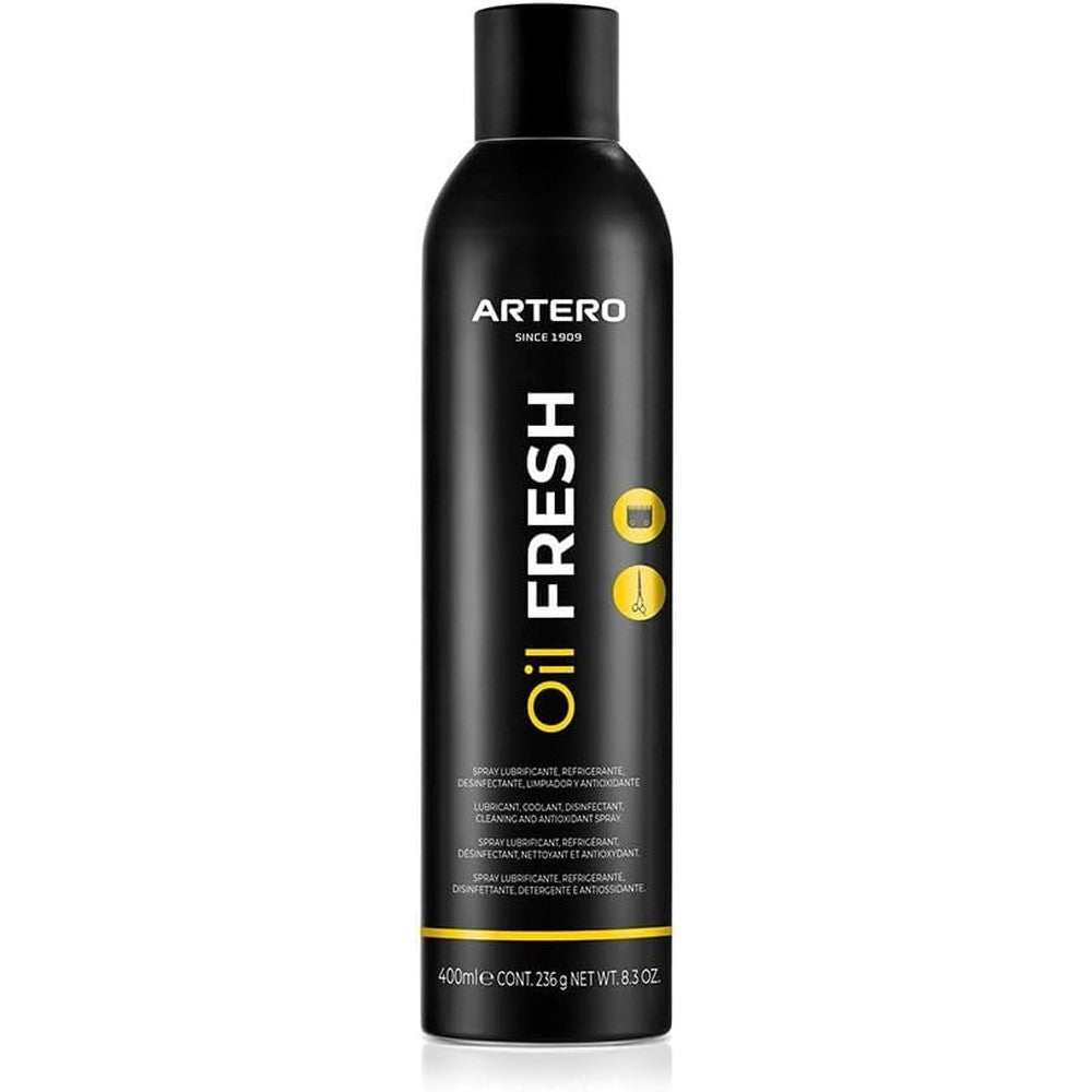 Artero Oil Fresh Cooling And Disinfectant Spray For Pet Clipper Blades Professional Six In One Lubricant Four Hundred Milliliters
