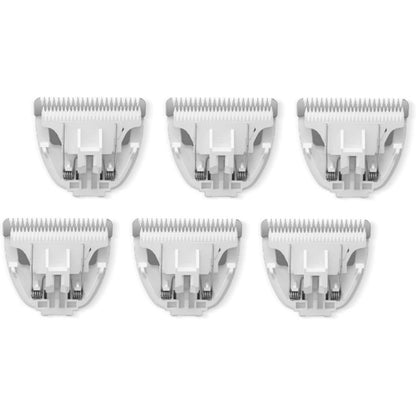 Tileon Washable Replacement Blades For Dog Clipper Ceramic And Stainless Steel Pet Grooming Trimmer Blades Size 10 1 Millimeter Cut Length 6 Pack