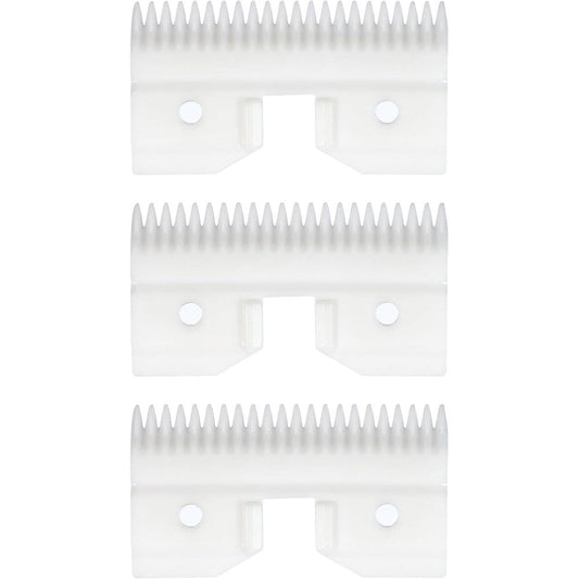 OwnLifeYF Three Piece Ceramic Coarse Pet Replacement Blade Cutter For Detachable Professional Dog Grooming Clippers Twenty Two Teeth White