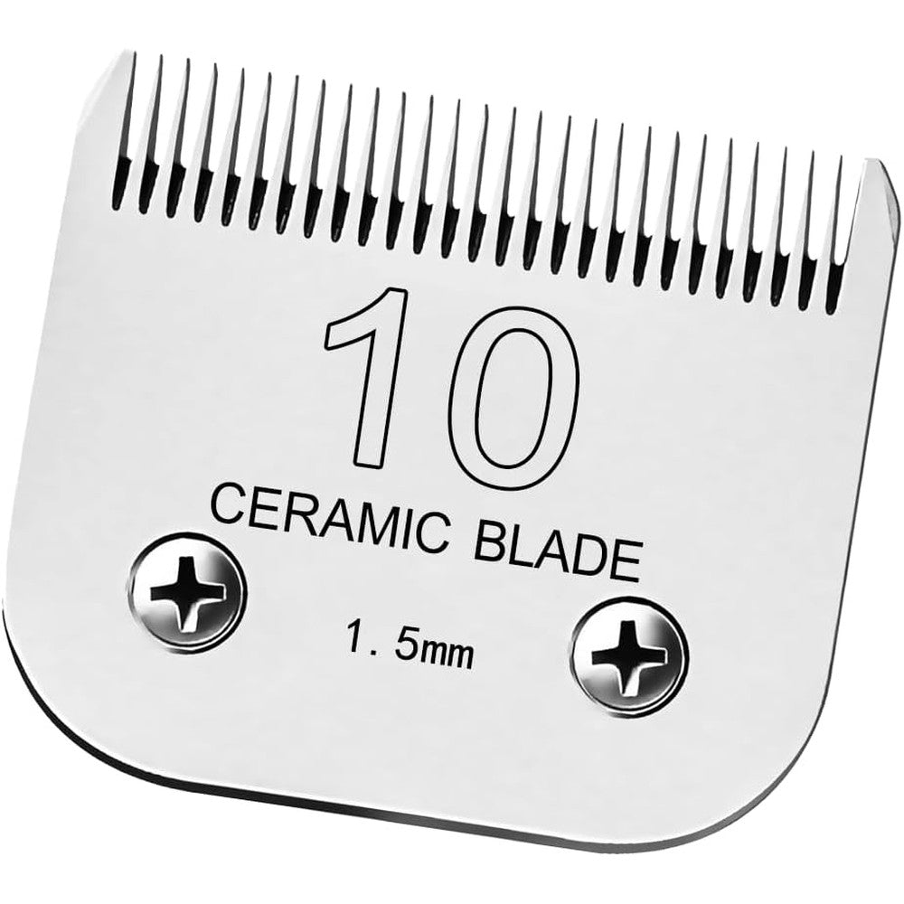 Gens Detachable Pet Clipper Blades Ceramic Dog Grooming Clipper Replacement Blade Size Number 10 Cut Length 1.5 Millimeter