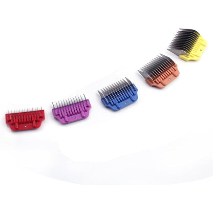 DODAER Dog Animal Stainless Steel Wide Clipper Attachment Guard Comb Set For A5 Series Medium 5 Piece