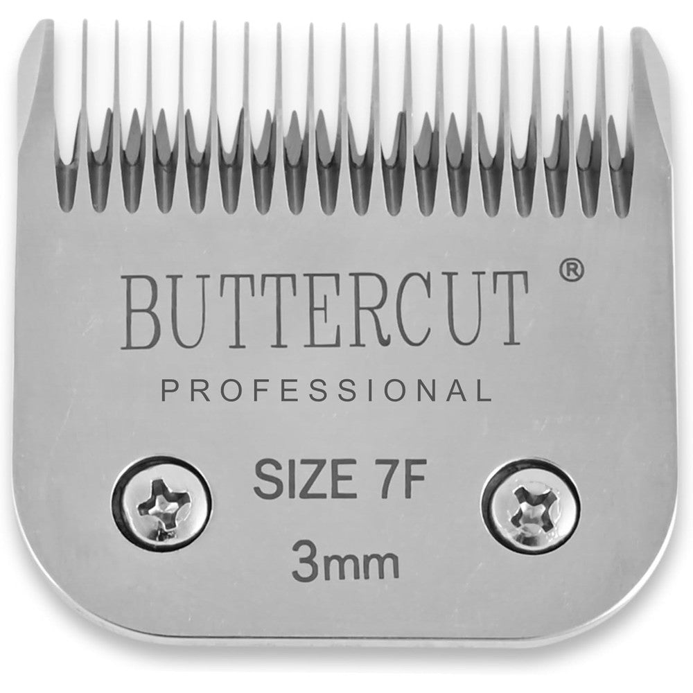 Geib Buttercut Stainless Steel Detachable Dog Clipper Blade Size 7F One Eighth Inch Cut Length High Carbon German Steel Professional Grooming