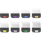 Wahl Professional Animal Stainless Steel Attachment Guide Combs Kit Color Coded Dog And Cat Clipper Guides 8 Cutting Lengths Multicolor 1 Pack