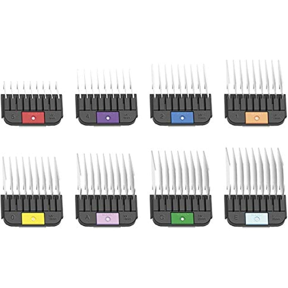 Wahl Professional Animal Stainless Steel Attachment Guide Combs Kit Color Coded Dog And Cat Clipper Guides 8 Cutting Lengths Multicolor 1 Pack