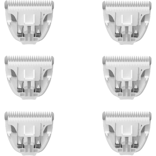Grimgrow 6 Pack Ceramic Blades Replacement For Dog Grooming Clippers Detachable Pet Hair Clipper Blades For Dogs And Cats Trimming