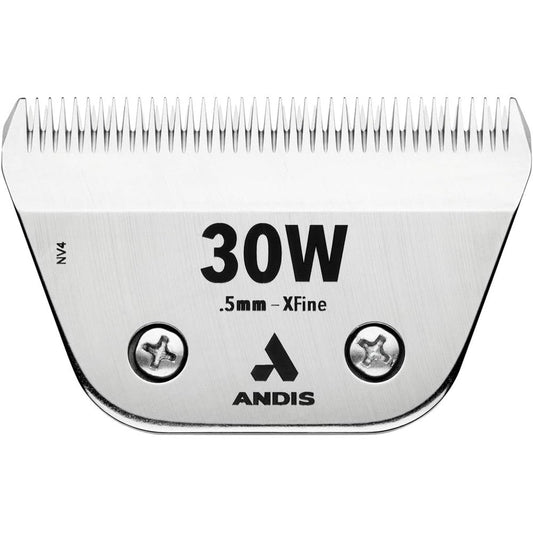 Andis CeramicEdge Detachable Wide Blade Number 30W Stainless Steel Pet Clipper Blade Extra Fine Cut Professional Grooming Performance