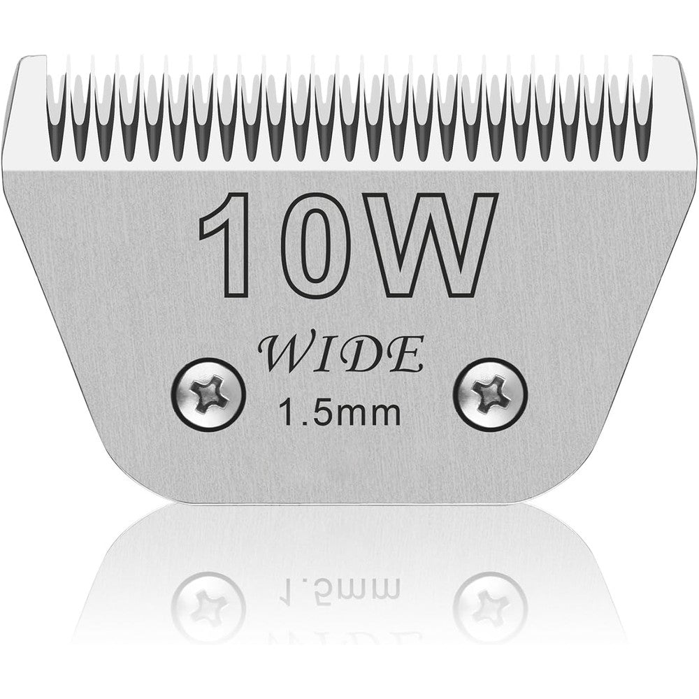 YAZIYIR 10W Wide Pet Dog Grooming Detachable Clipper Blade For Andis Wahl And Oster Clippers Cutting Length 1 By 16 Inch 1.5 Millimeters