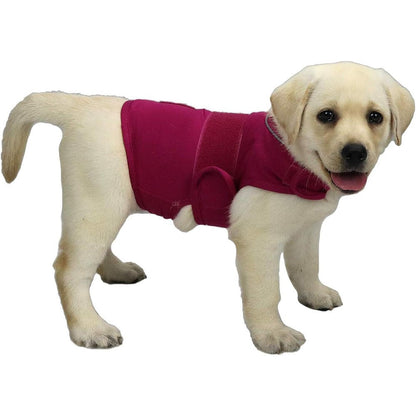 Cattamao Comfort Dog Anxiety Relief Coat Calming Vest Wrap For Thunderstorms And Separation Anxiety Rose Color Small Size