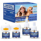 AutumnNest Dog Pheromone Calming Diffuser Kit For Anxiety Relief With Two Plug In Diffusers And Four Forty Eight Milliliter Refills Six In One
