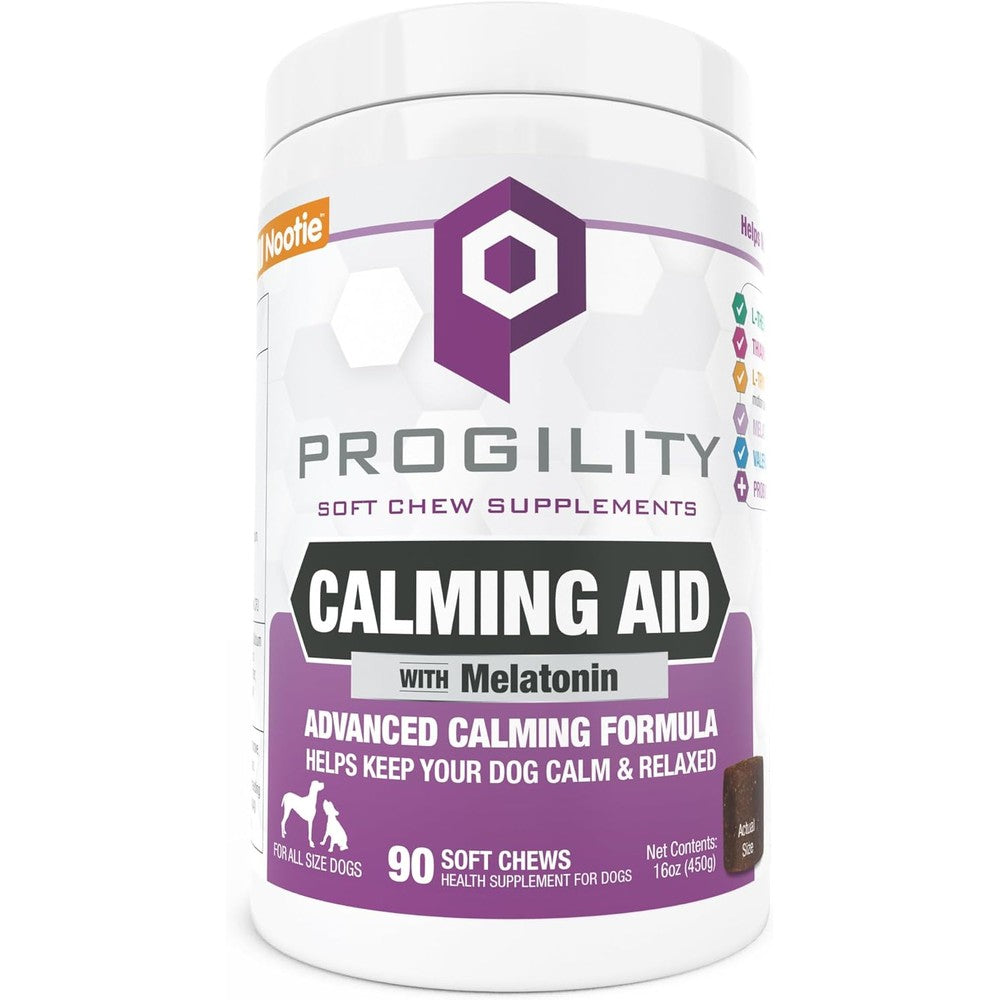 Nootie Progility Dog Calming Supplement For Stressful Situations And Daily Support With Melatonin And Probiotics 90 Count