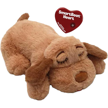 Snuggle Puppie Snuggle Puppy Junior Heartbeat Plush Dog Toy For Small Breeds Pet Anxiety Relief And Crate Training Aid Biscuit