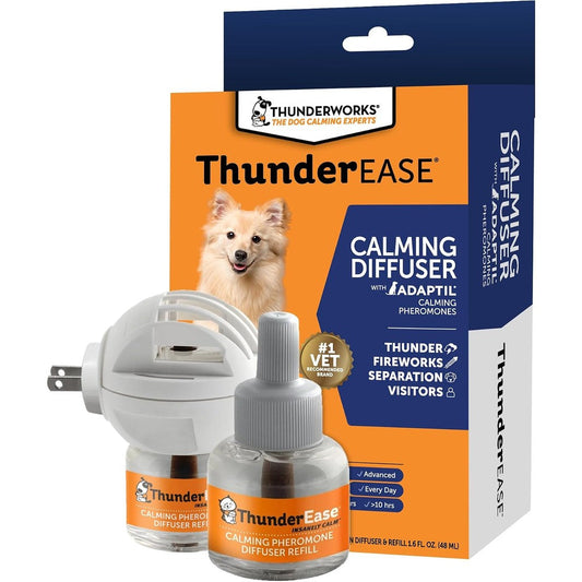 ThunderEase Dog Calming Pheromone Diffuser Kit Powered By ADAPTIL Vet Recommended To Relieve Separation Anxiety Thirty Day Supply
