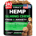 Yuma's Hemp Calming Chews For Dogs 240 Count Advanced Anxiety Relief Supplement With Melatonin For Stress And Joint Support