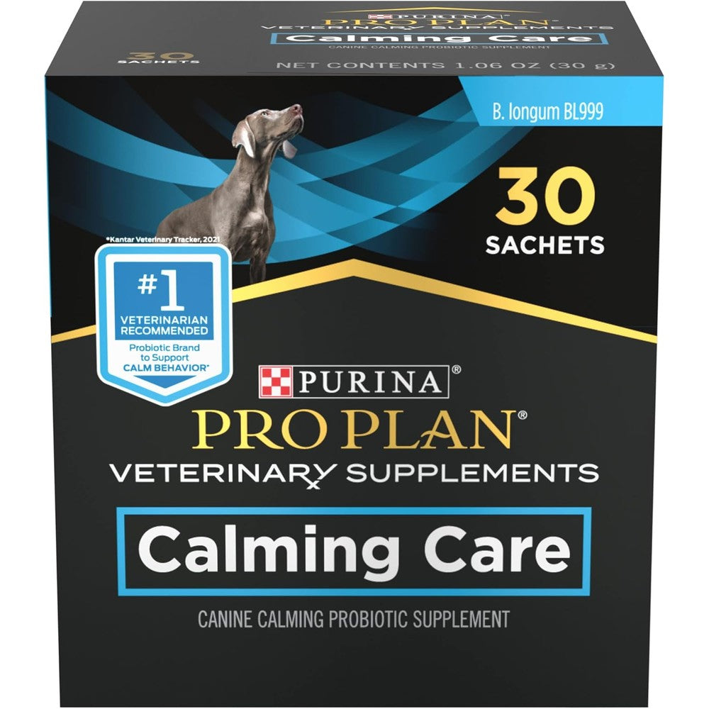 Purina Pro Plan Veterinary Supplements Calming Care Canine Formula Probiotic Powder Calming Dog Supplements For Stress Relief 30 Count Box
