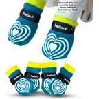 PawFlex Comfy Pawz Medical Therapeutic Double Sided Non-Slip Cotton Dog Socks For Senior And Disabled Dogs With Silicone Grip Cuff