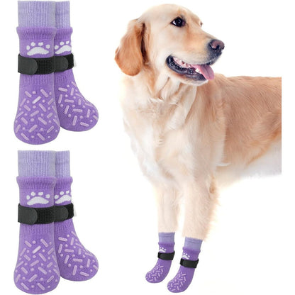 Scenereal Anti Slip Dog Socks To Prevent Licking Paws And Traction Control For Hardwood Floors Puppy Small Medium Large Senior Dogs